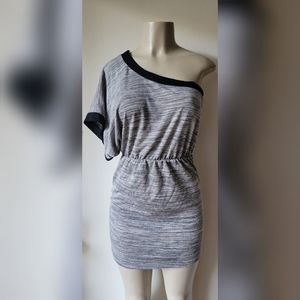 One Shoulder Grey Dress